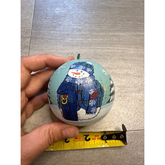 Vintage Christmas Painted Candle Snowman - Set of 2 - Picture 7 of 7